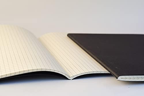 4 Adet Kareli Terzi Dikişli Not Defteri, A5 Boyut, 40 Yaprak Planlama, Ofis İçin İdeal (Siyah Kapak Tasarımı)
