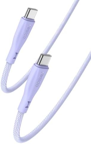 1.2M 60W Type-C to Type-C PD Hızlı Şarj Kablosu - Mor