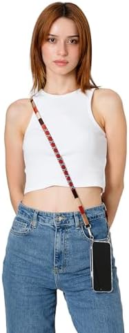 Cinnamon El Örgüsü Yassı Telefon ve Çanta Askısı