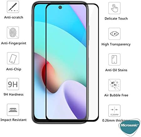 10 2022 Tam Kaplayan Temperli Cam Ekran Koruyucu Siyah [ 10 2022 ile Uyumlu Ekran Koruyucu]