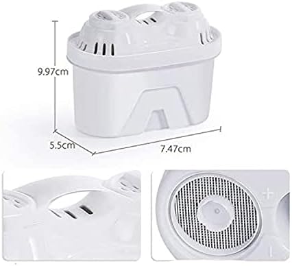 3'lü Arıtmalı Sürahi Filtre Kartuşları - Ayarlanabilir Filtrasyon Hızı, İyon Değişimli Kireç Azaltıcı, 160 Litre Kapasite, Geri Dönüştürülebilir ve Popüler Sürahilere Uyumlu