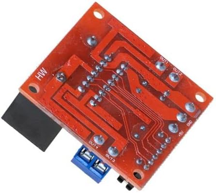 L298N Voltaj Regulatörlü Çift Motor Sürücü Kartı (Kırmızı Pcb)