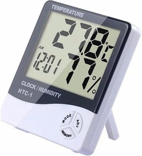 Dijital LCD Elektronik Alarm Saat Termometre Higrometre Hava İstasyonu Kapalı Alandaki Masa Saati