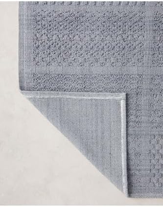 Launis Pamuklu Bukle Kilim Gri