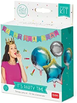 - Doğum günü kutlaması, 1 çelenk, 1 taç, 4 trompet, 5 balon balonu, balon şişirmek için pipet