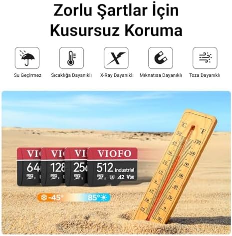 Endurance 128GB 10 A2 V30 100MB/s Okuma 80MB/s Yazma Micro SD Hafıza Kartı