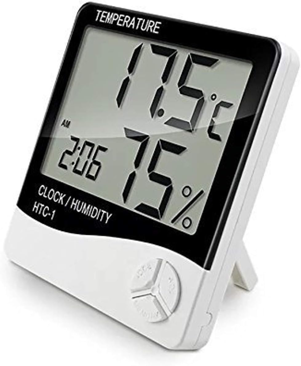 J52YT1927 Masaüstü Dijital Termometre Nem Ölçer Saat