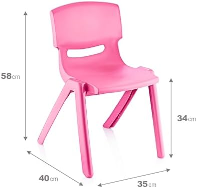 4'Lü Set Büyük Şirin Çocuk Sandalyesi Pembe