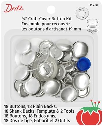 114-30 El İşi Kapak Düğmesi, Beyaz, Size 30 (3/4-Inch)