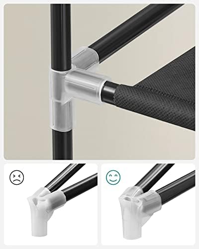 10 Katlı Ayakkabı Rafı 28x88x160 cm Ayakkabı Dolabı, Ayakkabı Depolama, Toz Geçirmez Kapaklı Ayakkabı Organizatörü, Yüksek Topuklu Spor Ayakkabı için uygun, Metal Raf, siyah, RXJ36HV1