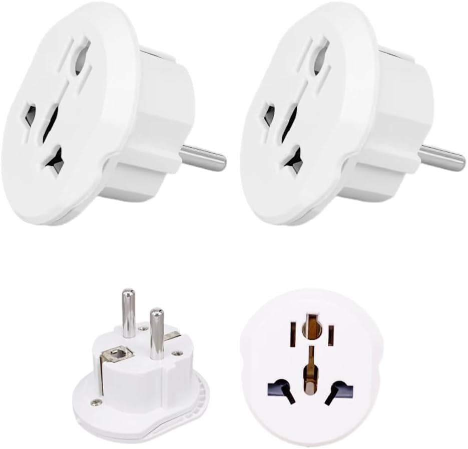 2 ADET Evrensel Uluslararası Priz Fiş Adaptör Çevirici 16A 250V Seyahat fişi Dönüştürücü Adaptörü, 200'den fazla ülkede ABD/Avustralya/UK, CE sertifikalı