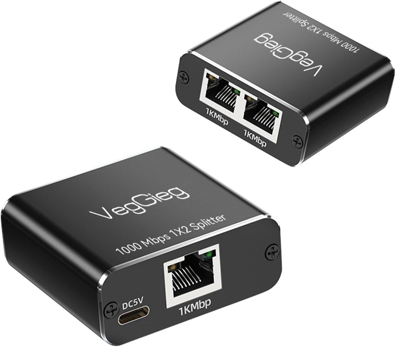 1 Giriş 2 Çıkış Gigabit Ethernet Çoklayıcı Splitter Adaptör