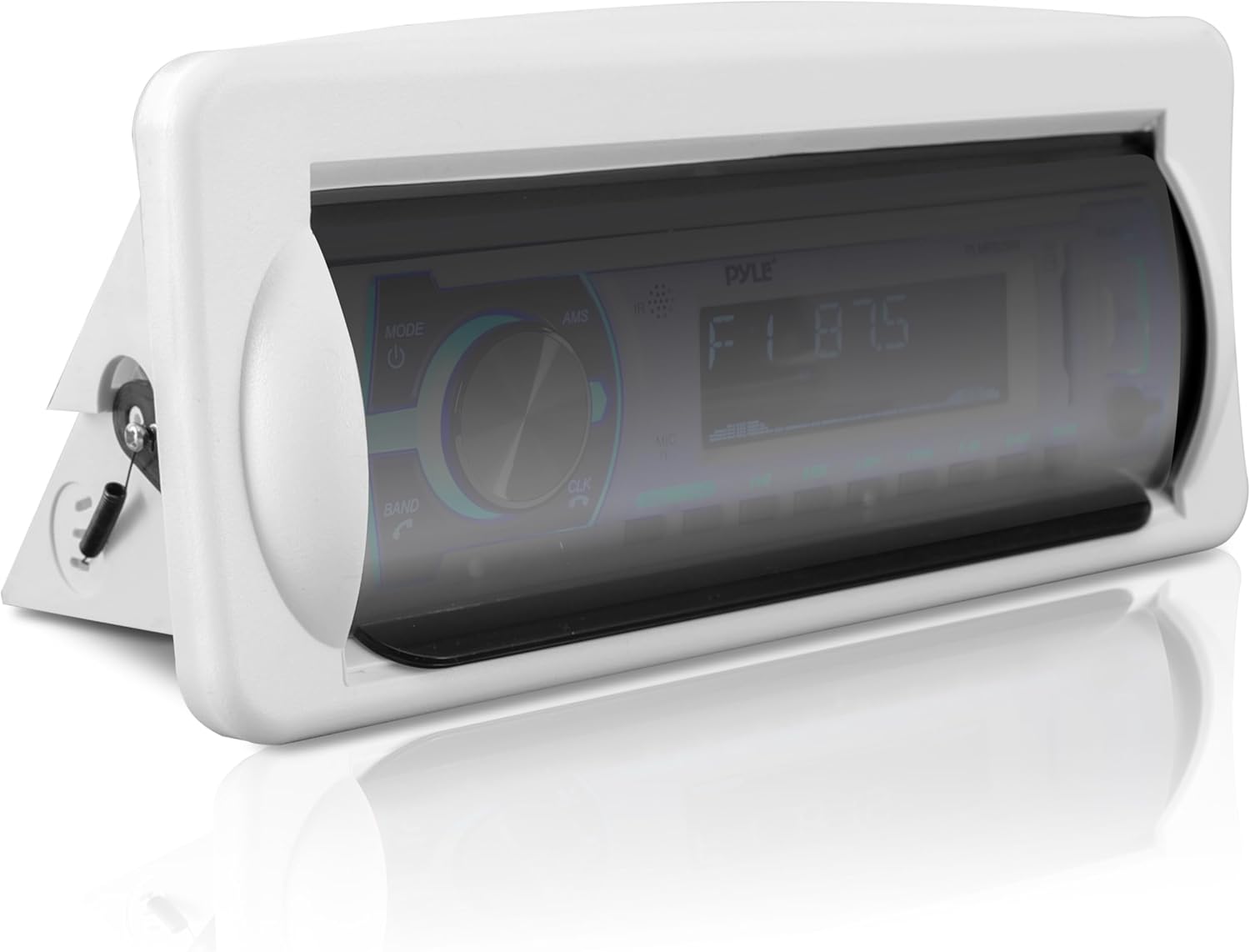 Suya Dayanıklı Deniz Kapak - Duman Renkli Ağır Hizmet Teknesi Radyo Koruyucu Kalkan Açılır Kapı ve Yaylı Açma - Montaj Contası Dahildir - PLMRCW2, Beyaz