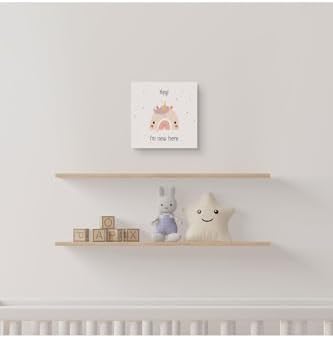 Bebek Odası Için Minimal Tasarımlı Kanvas 25 X 25 Cm