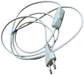 Örgün 2 Metre Fişli Arapuarlı Hazır Kablo Beyaz Lambader Tuz Lambası Küçük Ev Aletleri Kablosu