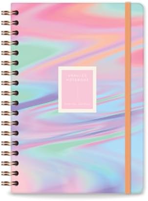 17x24 Spiralli Lastikli Sert Kapak Düz-Çizgisiz Not Defteri Soyut