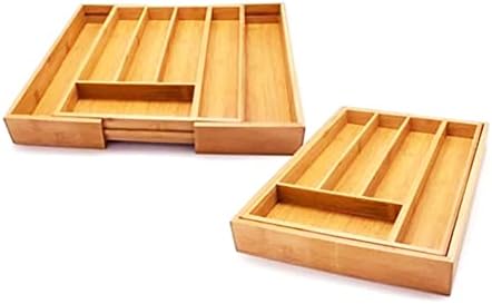 7 Bölmeli Bambu Kaşıklık Antibakteriel Çekmece içi Düzenleyici Organizer