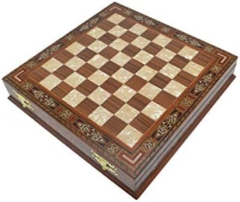 (Sadece Satranç Tahtası İsteyene) Gifthome,Büyük Boy,El Yapımı,Masif Ahşap,Sandıklı Satranç Tahtası