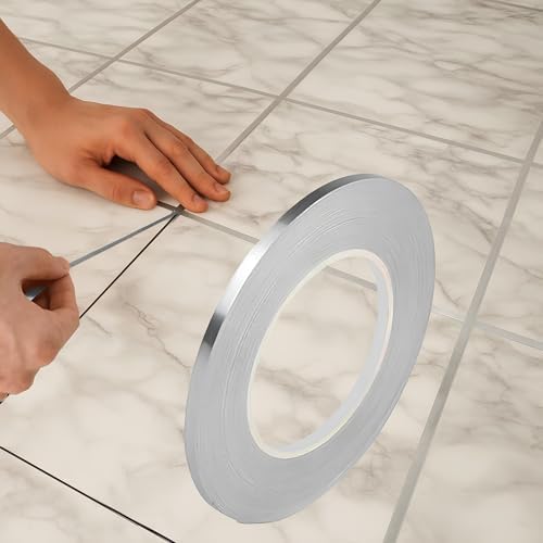 0.5 cm x 50 m Gri Arası Şerit Bant – Su Geçirmez Kendinden Yapışkanlı Silver Duvar ve Zemin Dekoratif Çıkartma