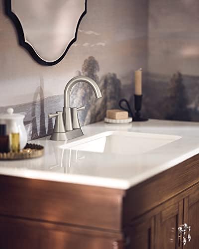 84022SRN Ronan İki 4 " Modern Musluk, Push- Drenajlı, 1 Saplı, Spot Dirençli Nikel