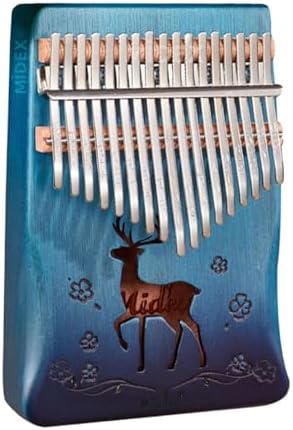 KLX-510-PAK Hakiki Ağaç Geyik Desenli Kalimba 17 Tuşlu Full Set