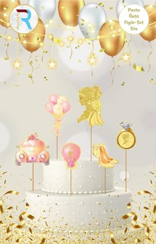 Bride to Be Altın Renkli Gelin Pasta Üstü Figür Süs Seti – Düğün ve Nişan Pastaları İçin