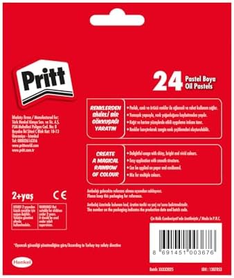 24'lü Pastel Boya - Karton Kutu