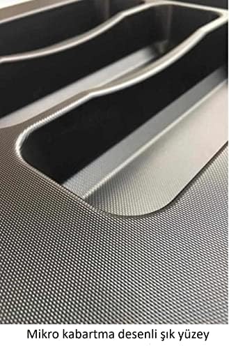 55x49 Cm_antrasit Plastik Desenli Kepçelik (50x40 cm'e kadar kesilebilir.) Bıçağı Hediyeli