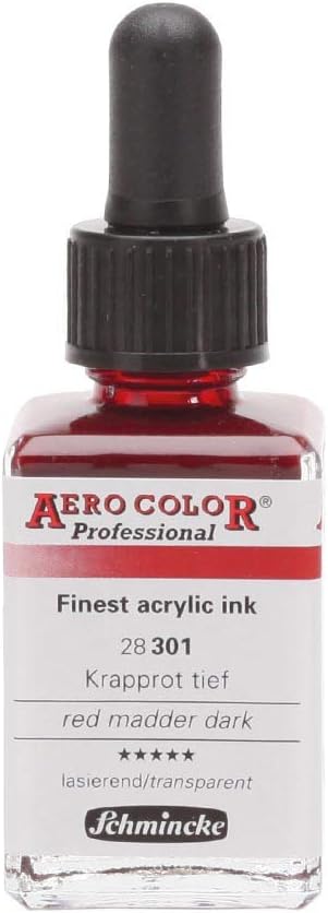 Aero Professional Akrilik Mürekkebi 28 ml 301 Red Madder Dark