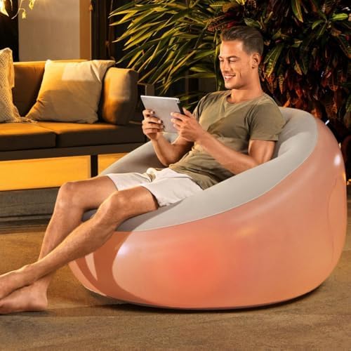 1.02m x 97cm x 71cm Şişirilebilir LED Hava Sandalyesi