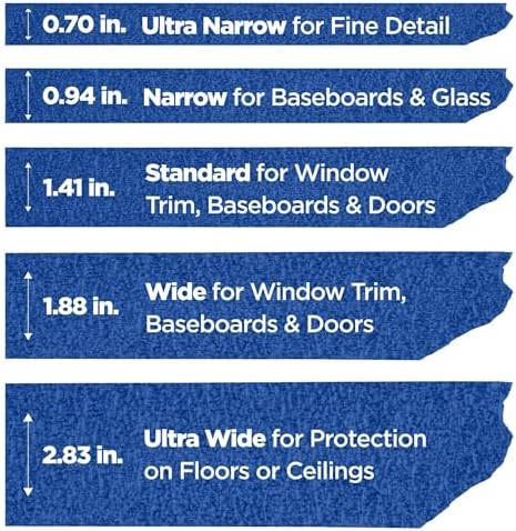 Mavi 2090-24EC3 Orijinal Çok Yüzeyli Boyacı Bandı, 2,4 cm Genişlik, Mavi