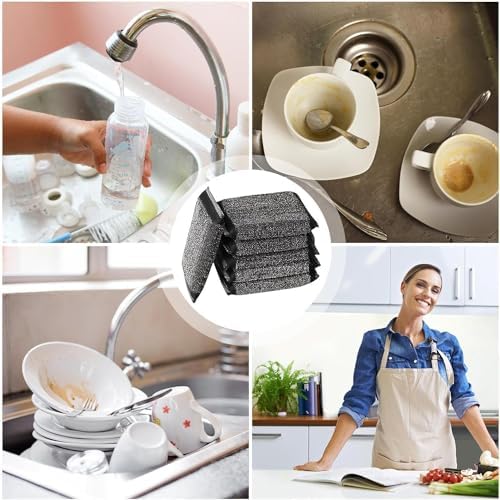 4 Adet Telli Bulaşık Süngeri,Paslanmaz Sihirli İnox Bulaşık Süngeri,Sihirli Sünger (4 Adet)