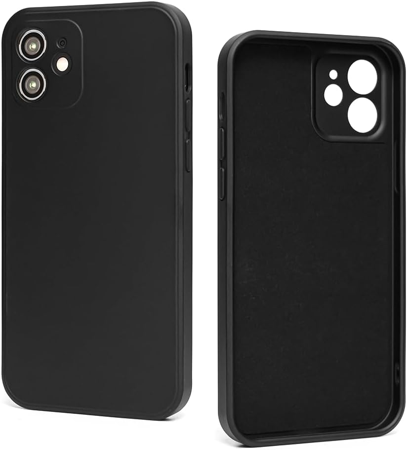 - 11 ile Uyumlu Telefon Kılıfı - 12 Görünümlü Köşeli Tasarım, İçi Kadife Lansman Kılıf - Siyah