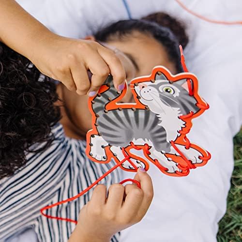 & Doug Ahşap Paneller ve Bağcıklar, evcil hayvanlar, gelişimsel oyuncak, bağcıklı aktiviteler, 3+, erkek veya kız çocuğa hediye