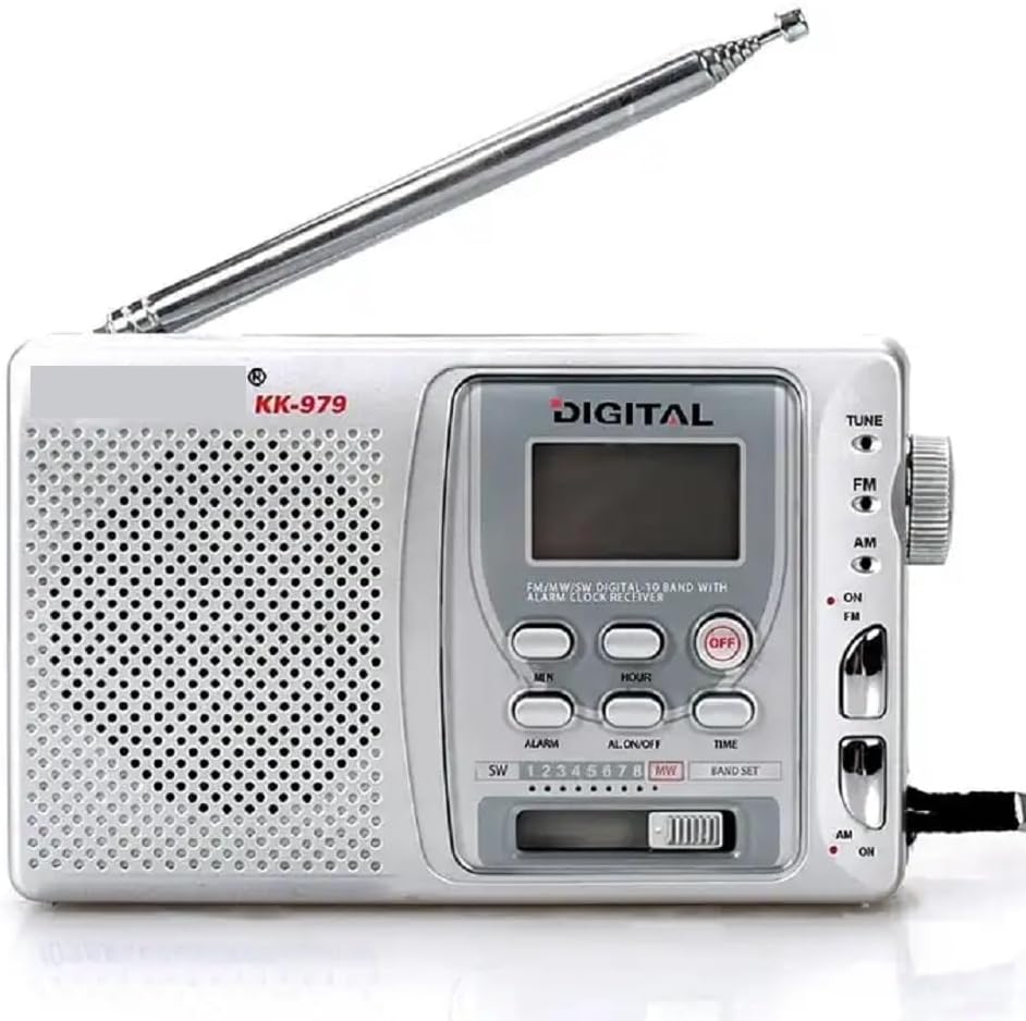 KK-979 FM Radyo Alarmlı Manuel Aramalı 10 Bant Pilli Radyo