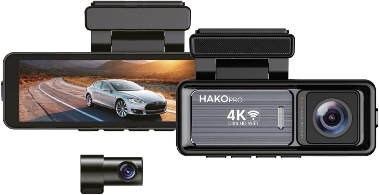 4K+1080P Ön ve Arka Kameralı 3.2” IPS HD Ekran ve Wifi Destekli Akıllı Araç Kamerası CMR120