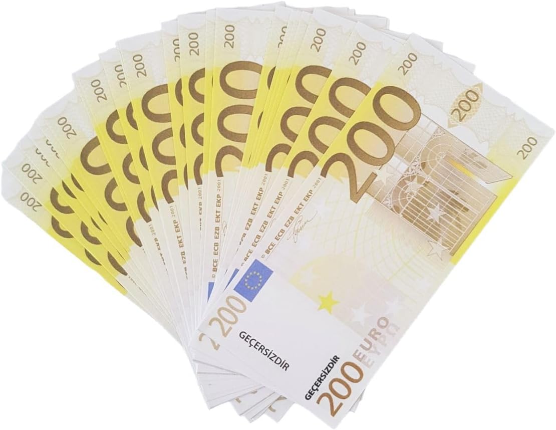 POP KONSOL Düğün Parası Sahte Para 200 Adet Şaka Oyun Parası 200 Euro PP191110