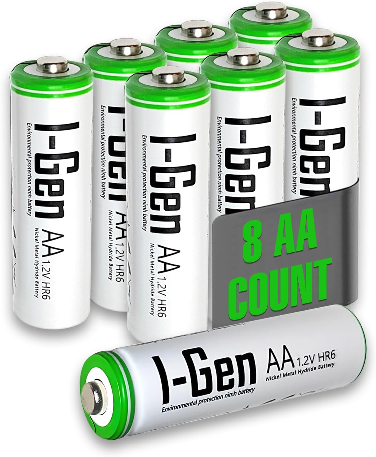 B108 8 Adet AA 2700 mAh Şarj Edilebilir Kalem Pil 1.2V Ni-MH Şarjlı Pil