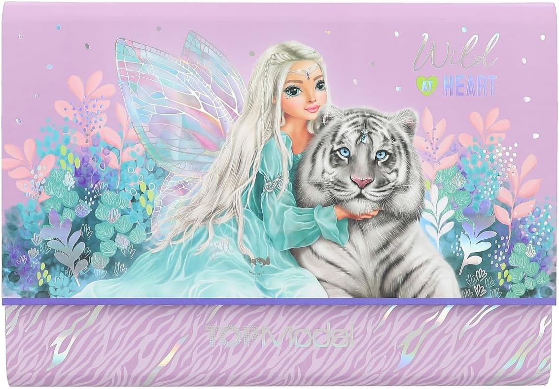 12708 Fantasy Tiger - Mektup Kağıdı Seti, 3 Tasarım ve Zarf İçerisinde 24 Mektup Kağıdı Dahil