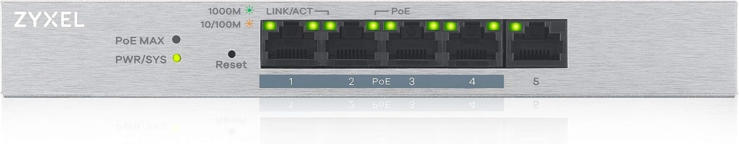 5-Port 10/100/1000 Gigabit Web Managed PoE+ Switch | 60 Watt [GS1200-5HPv2]