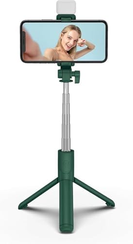 Işıklı Bluetooth Selfie Çubuğu - Uzaktan Kumandalı, Taşınabilir, Uzatılabilir, Tüm Telefonlarla Uyumlu, Vlog ve Video Çekimi için Ideal