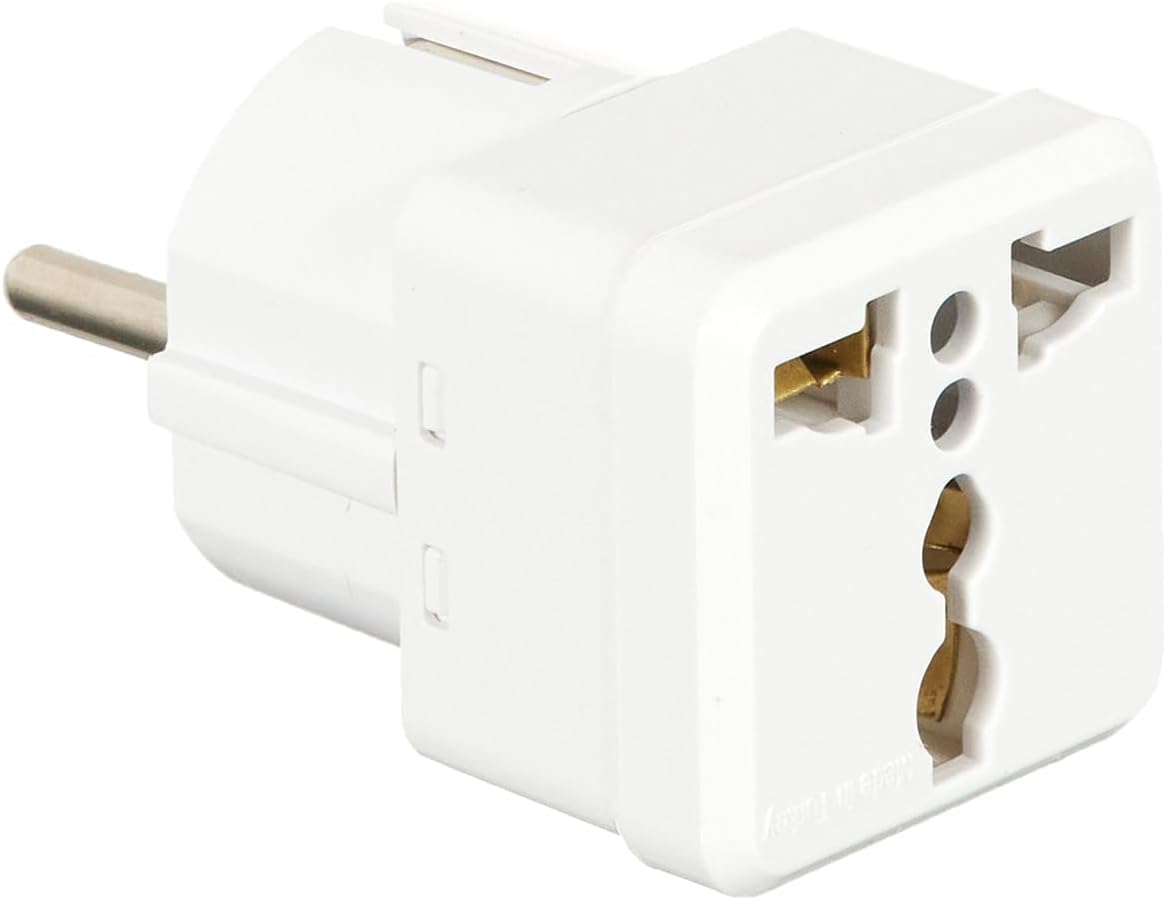 Evrensel Adaptör Seyahat Fişi Beyaz AB Normu - 250V AC 10~16A İngiliz ve Amerikan Fiş Dönüştürücü Priz Adaptör