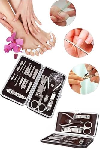12 Parça Çantalı Manikür Pedikür Seti Ve Elektrikli 12V Tırnak Törpü Manikür Pedikür Makinesi Set