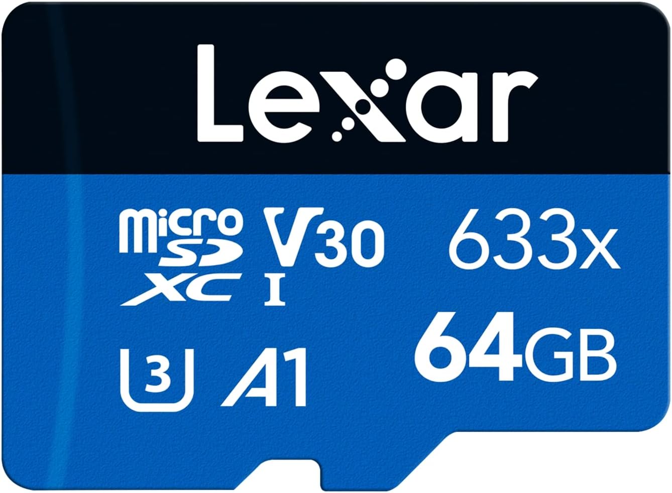 633x 64 GB Micro SD Kart, microSDXC UHS-I Kart W/O SD Adaptör, microSD Hafıza Kartı, 100MB/s Okumaya kadar, A1, 10, U3, V30 (LMS0633064G-BNNAA)
