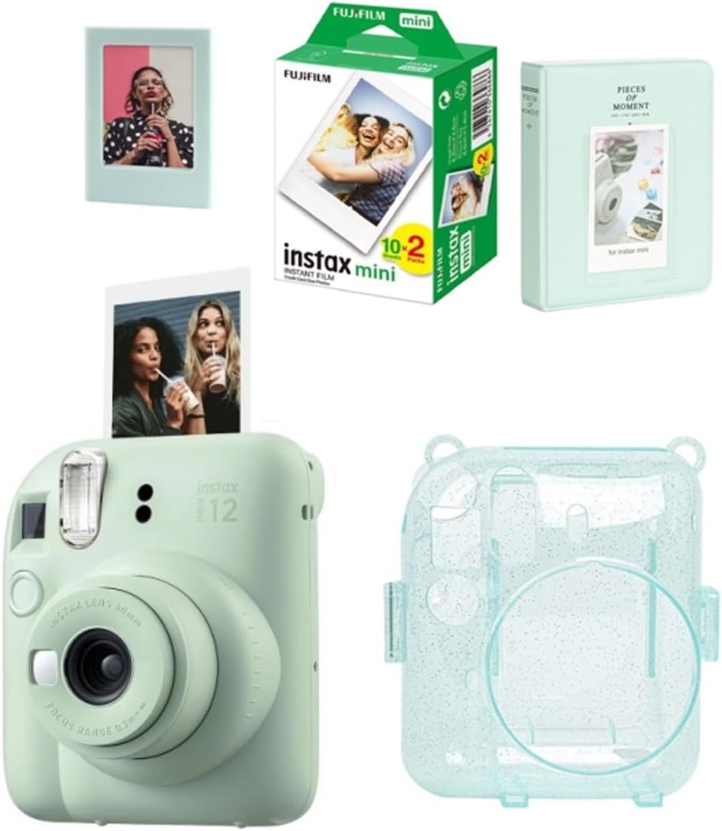 Mini 12 Fotoğraf Makinesi-20li Film-Simli Pleksi Kılıf-64lü Albüm ve Mıknatıslı Çerçeve Set 1