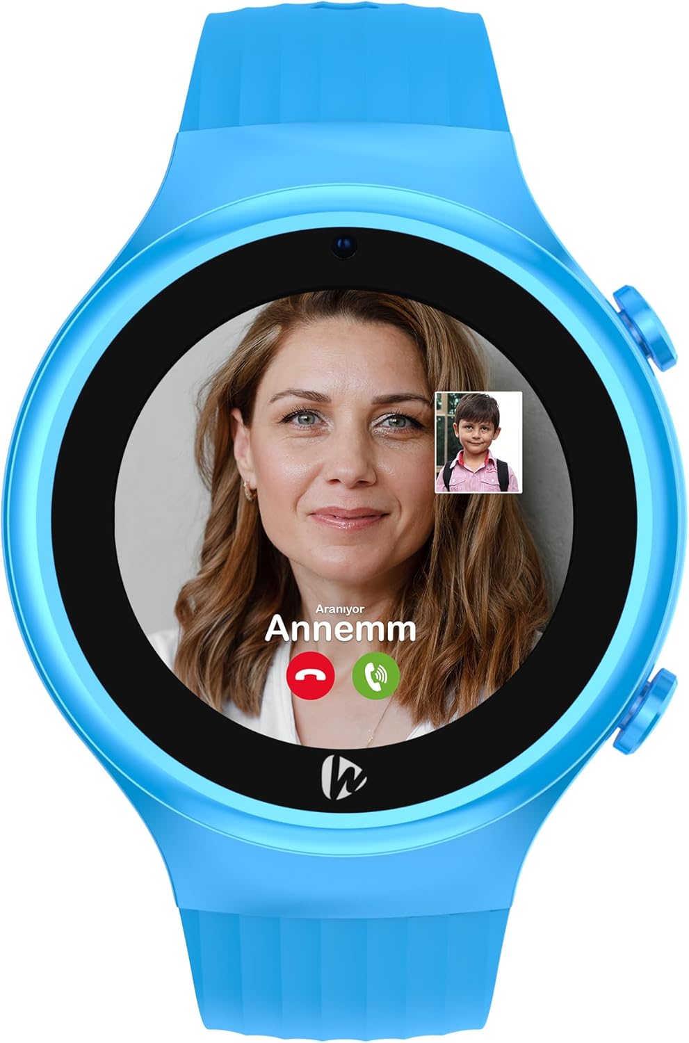 5S Çocuk Akıllı Saat - Görüntülü Arama, Gps, Sos, Sağlık Takibi, Güvenli Alan Mavi
