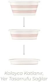 25 lt Katlanabilir Silikon Plastik Kirli Temiz Çamaşır Sepeti Silikon Akordiyon Katlanır Sepet