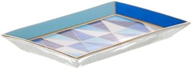 Jonathan Adler Sorrento Dikdörtgen Biblo Tepsisi, Mavi