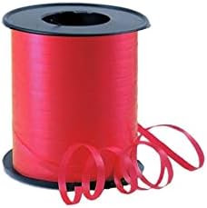 200 Metre Kırmızı Renkli Düz Şerit Rafya 8 Mm Balon İpi Plastik Balon Süsleme Kurdelesi