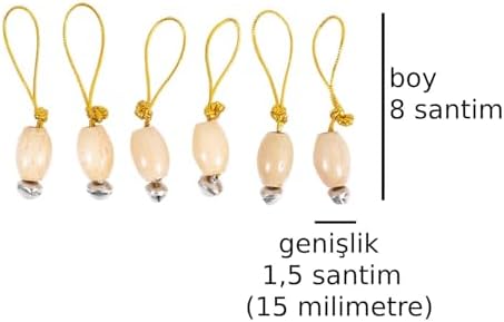 Bebek Yılbaşı Ağaç Süs Hobi Zilli Ağaç Boncuk Çok Amaçlı Etkinlik Doğum Günü Zil Dekoratif Süsü Hediye 6 Adet Set